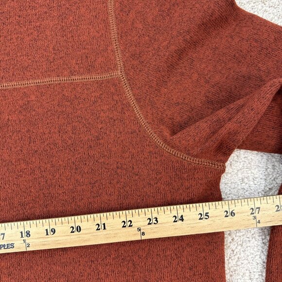 GH Bass & Co Sweater Mens XXL Orange Brown 1/4 Zip Shirt Fleece Lined Textured - Picture 11 of 15